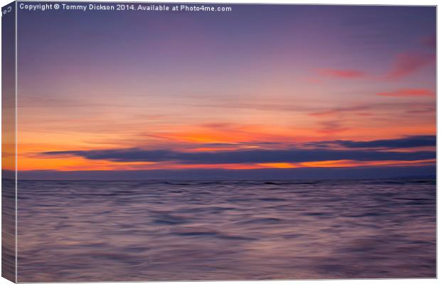 Vibrant Seascape at Sunset Canvas Print by Tommy Dickson