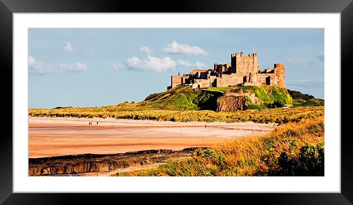 Bamburgh Castle, Northumberland Framed Mounted Print by Paul M Baxter