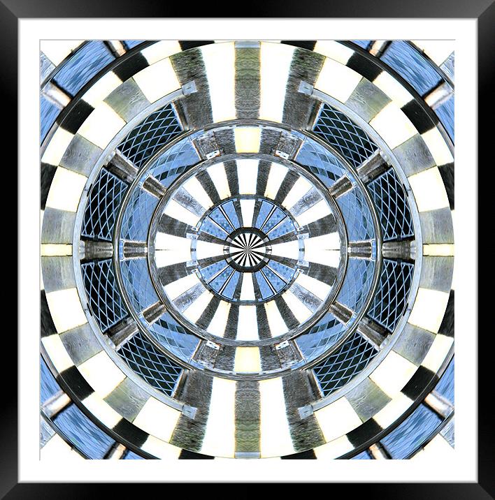 Blue and white pattern Framed Mounted Print by Ruth Hallam
