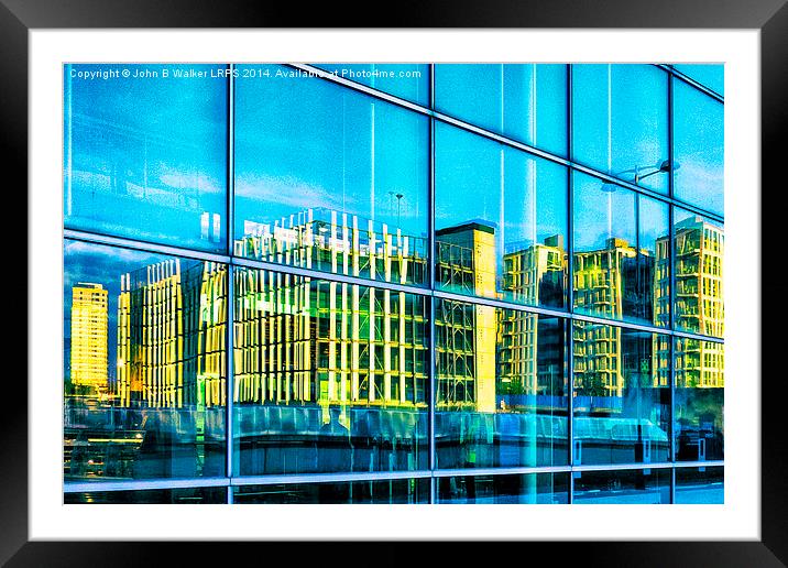 City Refections Framed Mounted Print by John B Walker LRPS