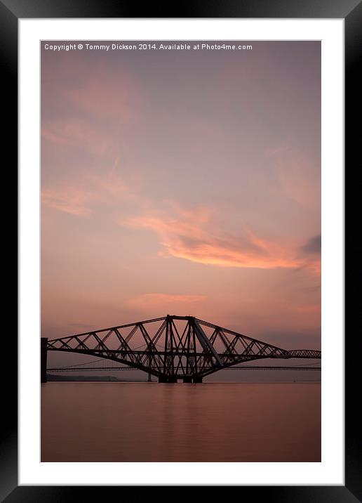 Sunset Over the Forth Bridges Framed Mounted Print by Tommy Dickson