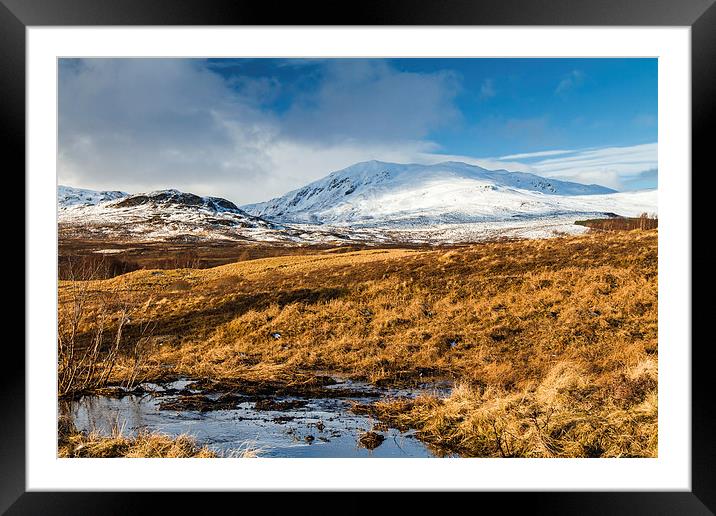 Ben Vrackie in winter, Scotland Framed Mounted Print by Gabor Pozsgai