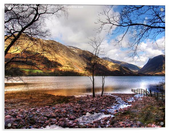 Lake Buttermere Acrylic by Andy Huntley