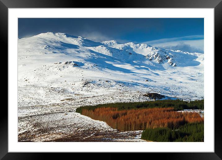 Ben Vrackie in winter, Scotland Framed Mounted Print by Gabor Pozsgai