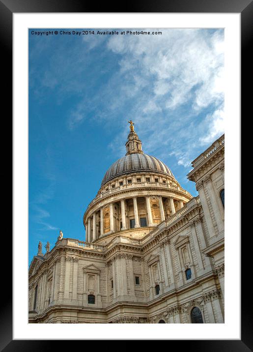 St Pauls Cathedral Framed Mounted Print by Chris Day