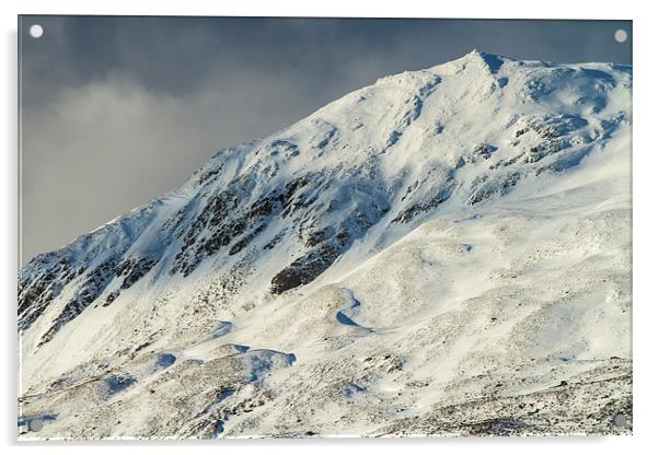 Ben Vrackie in winter, Scotland Acrylic by Gabor Pozsgai