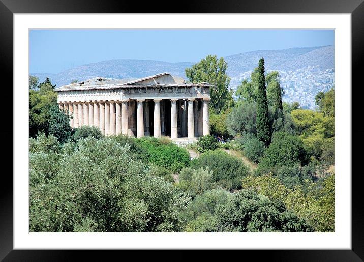 Temple of Hephaestus, Athens, Greece Framed Mounted Print by Geoffrey Higges