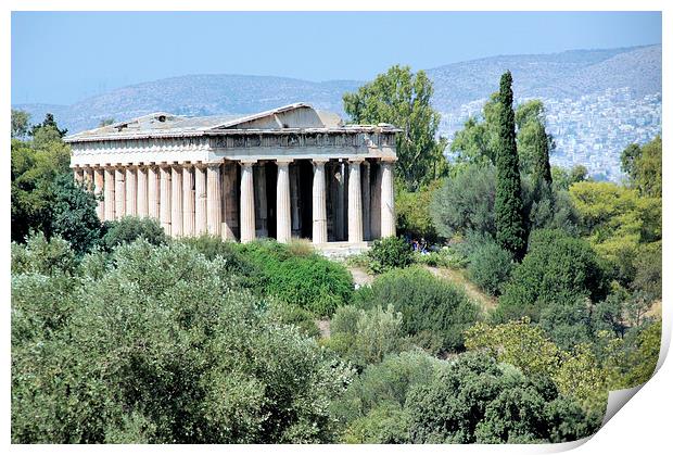 Temple of Hephaestus, Athens, Greece Print by Geoffrey Higges