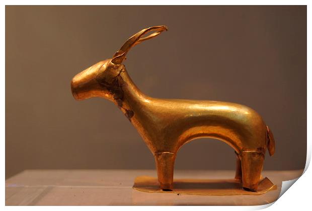 Bronze Age Gold Cast Ibex Print by Geoffrey Higges