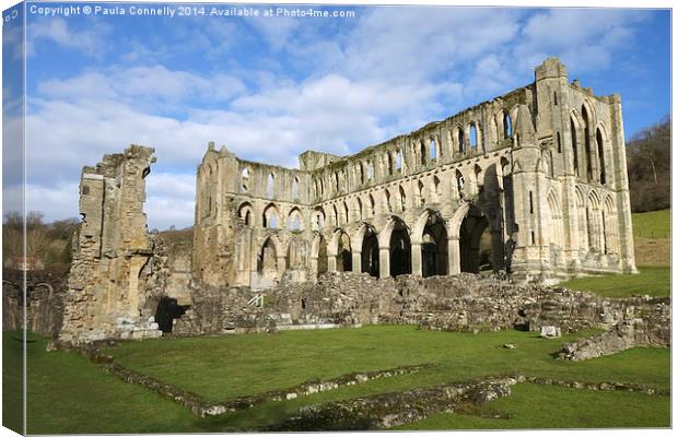 Rievaulx Abbey, North Yorkshire Canvas Print by Paula Connelly