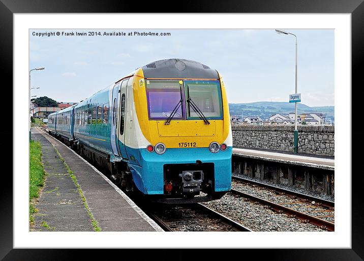 An Arriva train at Deganwy Station Framed Mounted Print by Frank Irwin