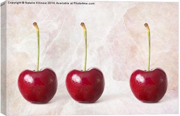 The Three Cherries Canvas Print by Natalie Kinnear
