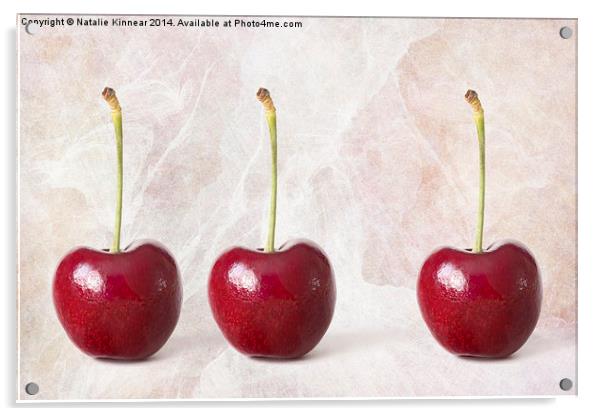 The Three Cherries Acrylic by Natalie Kinnear