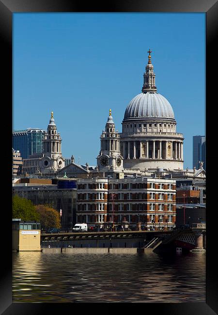 St Pauls Cathedral at London Framed Print by David French