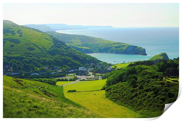 Lulworth Cove Print by Andrew Middleton