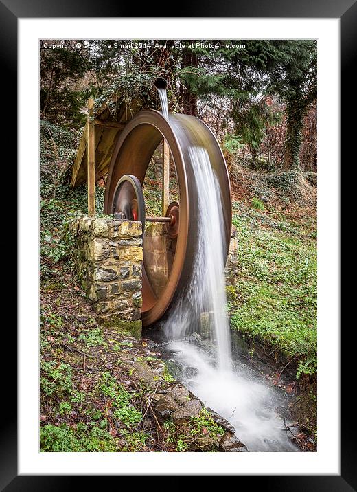 The Flowing Waterwheel Framed Mounted Print by Christine Smart