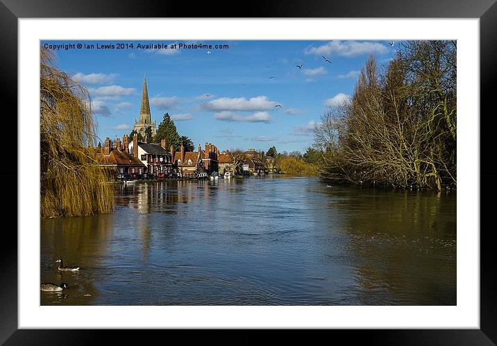 High Water at Abingdon Framed Mounted Print by Ian Lewis