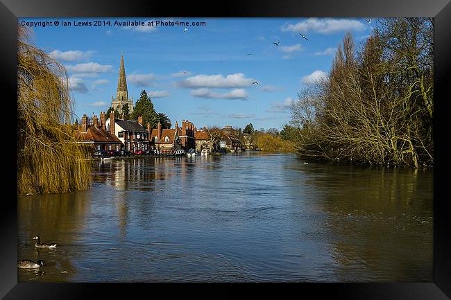 High Water at Abingdon Framed Print by Ian Lewis