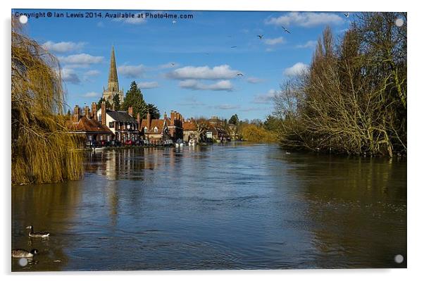 High Water at Abingdon Acrylic by Ian Lewis