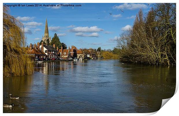 High Water at Abingdon Print by Ian Lewis