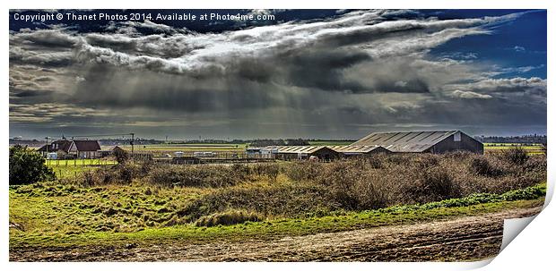 Light rays Print by Thanet Photos
