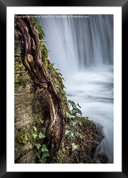 The Stepped Waterfall, Llanrwst Framed Mounted Print by Christine Smart