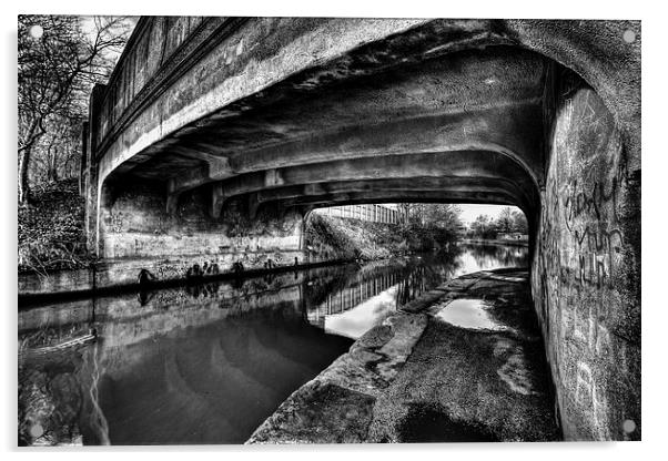 Mill Hill Bridge Leeds Liverpool Canal Acrylic by Sandra Pledger