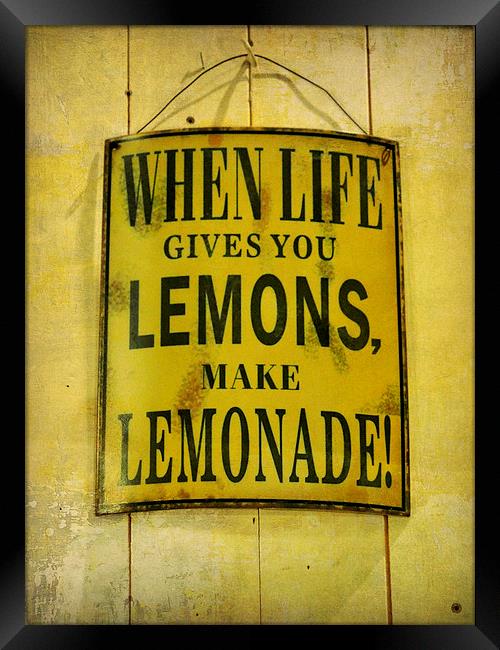 when life gives you lemons... Framed Print by Heather Newton