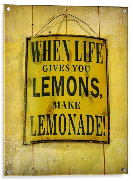 when life gives you lemons... Acrylic by Heather Newton