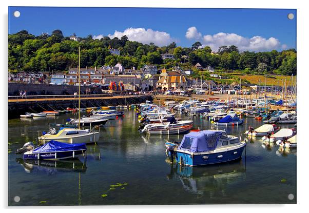 Lyme Regis Harbour Acrylic by Darren Galpin
