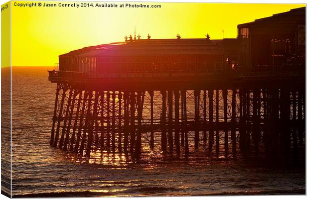 North Pier Sunset Canvas Print by Jason Connolly