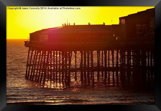 North Pier Sunset Framed Print by Jason Connolly