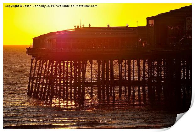North Pier Sunset Print by Jason Connolly