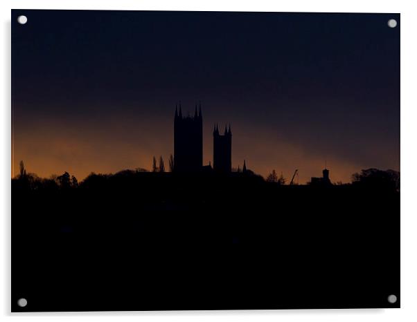 Lincoln Cathedral at Dawn Acrylic by Keith Campbell