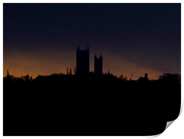 Lincoln Cathedral at Dawn Print by Keith Campbell