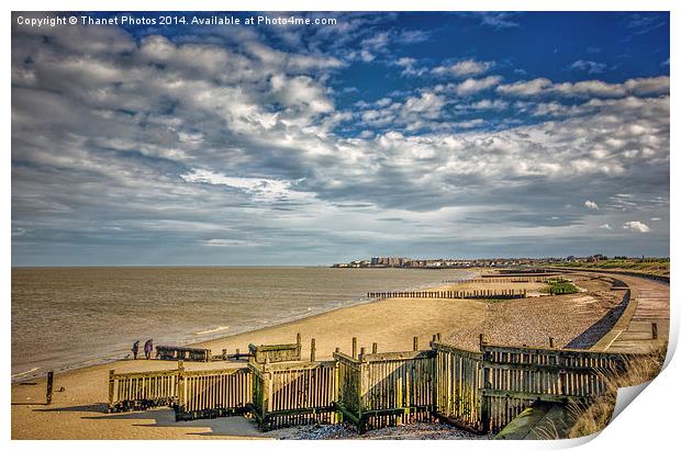 The groynes Print by Thanet Photos