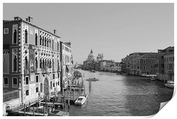 Venice In Black n White Print by John Davies