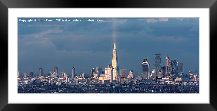 London City Skyline Framed Mounted Print by Philip Pound
