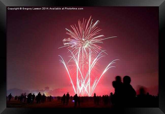 Fireworks #2 Framed Print by Gregory Lawson
