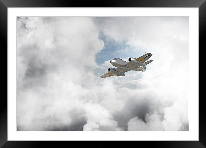 Gloster Meteor Framed Mounted Print by J Biggadike