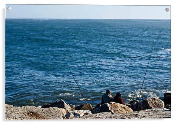 Fisherman love Acrylic by Luis Lajas