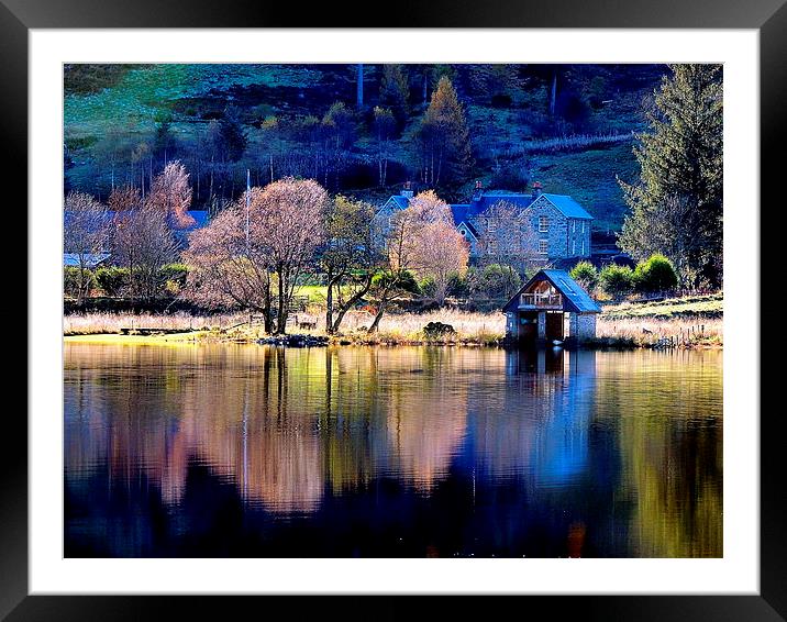 The Little Boathouse Framed Mounted Print by Laura McGlinn Photog