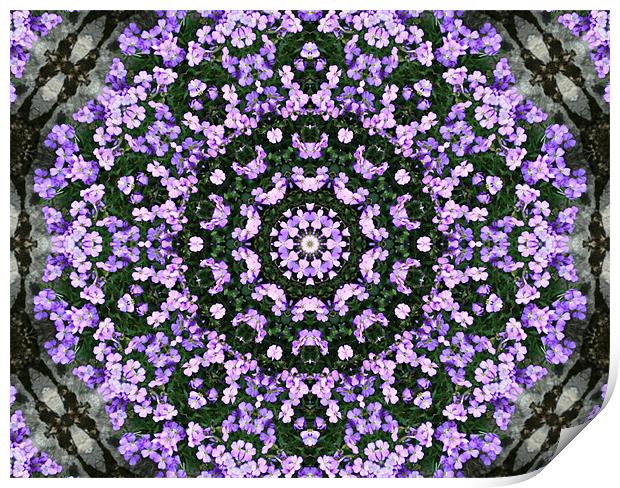 Purple abstract Print by Ruth Hallam