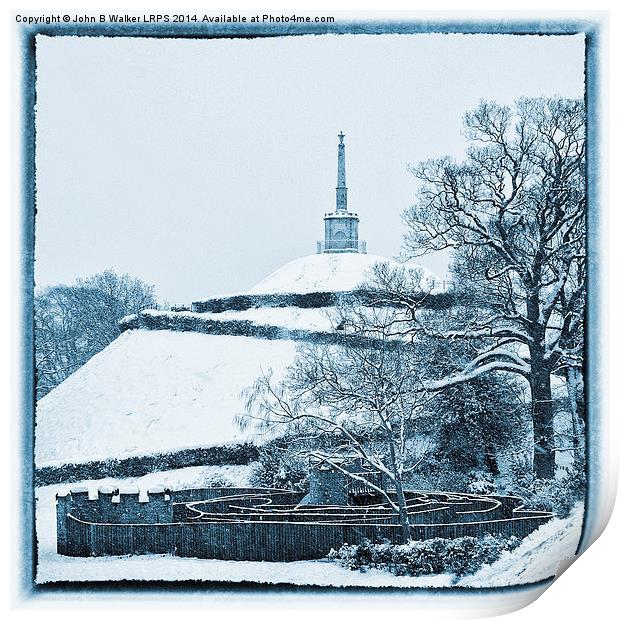 Snow Mound Print by John B Walker LRPS