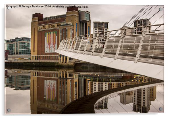 The Baltic & the Bridge Acrylic by George Davidson