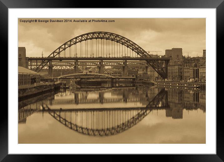 Old-Time Tyne Framed Mounted Print by George Davidson