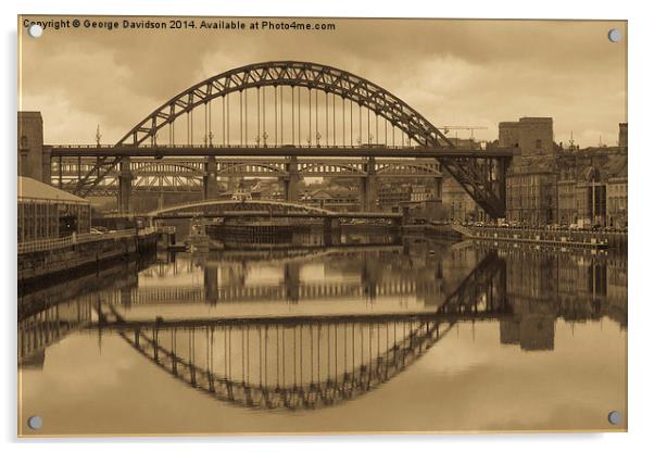 Old-Time Tyne Acrylic by George Davidson