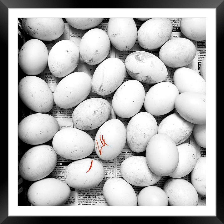 Duck eggs Framed Mounted Print by richard pereira