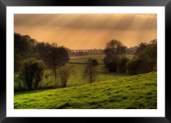 distant viaduct Framed Mounted Print by Eddie Howland
