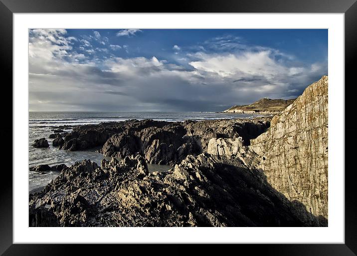 Barricane Beach in North Devon Framed Mounted Print by Pete Hemington